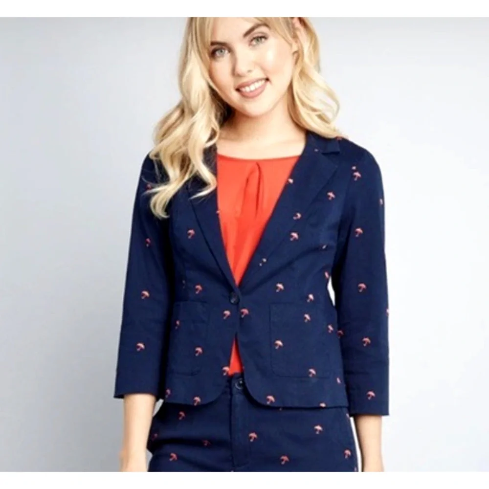 Modcloth Legendary Lifestyle Umbrella Blazer Size 12